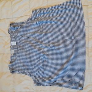 Elisabeth by Liz Claiborne Black/White Checkered Sleeveless Top Size 16 NWOT